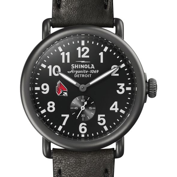 Ball State Shinola Watch, The Runwell 41mm Black Dial - Image 1