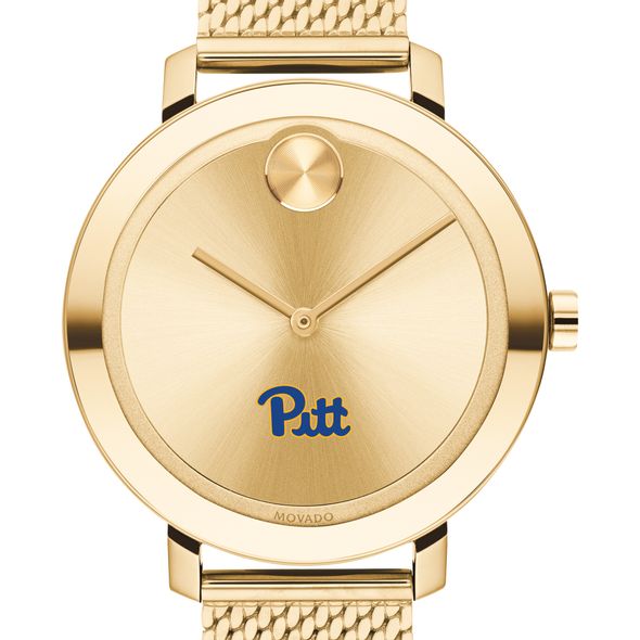 Pitt Women's Movado Bold Gold with Mesh Bracelet - Image 1