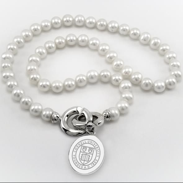 Cornell Pearl Necklace with Sterling Silver Charm - Image 1