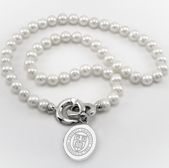 Cornell Pearl Necklace with Sterling Silver Charm