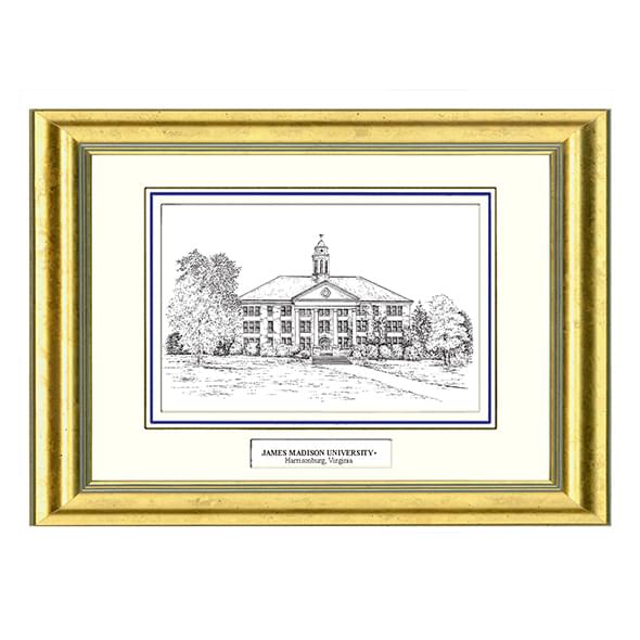 James Madison Black Ink Gold Frame