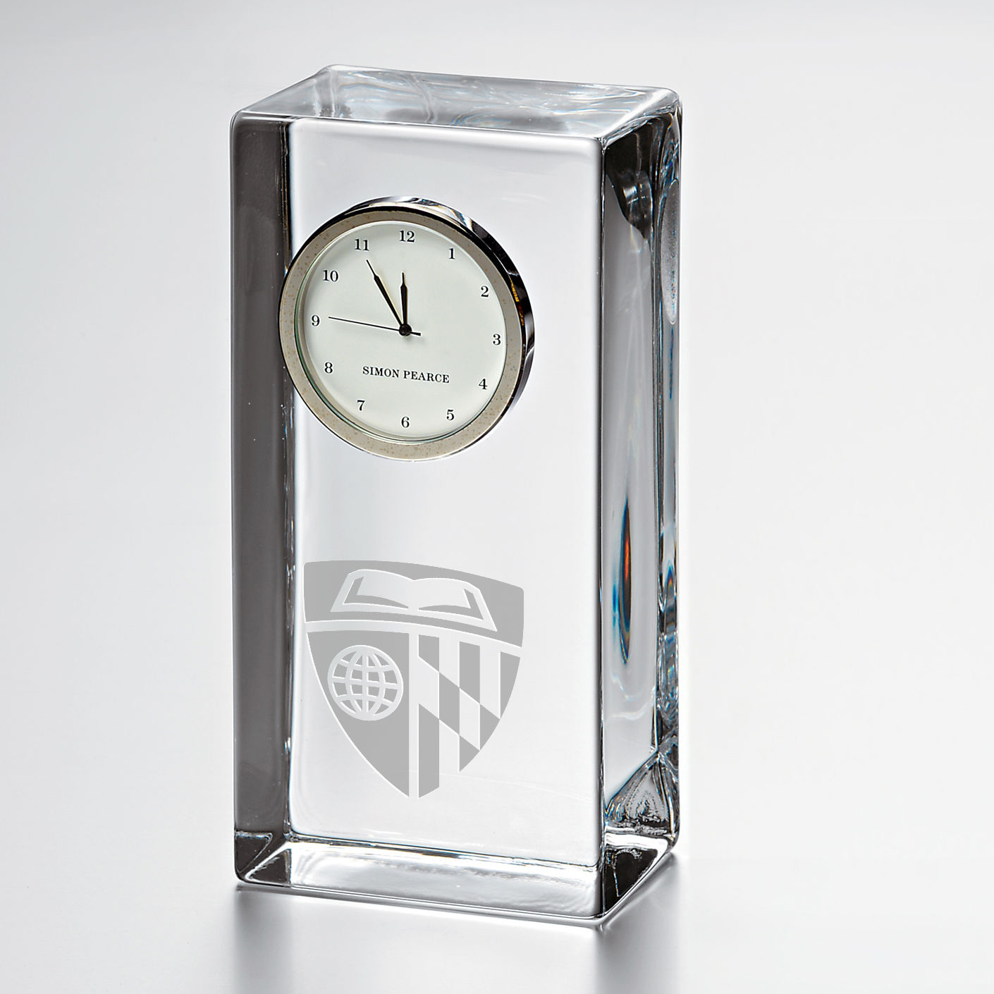 Johns Hopkins Tall Desk Clock by Simon Pearce