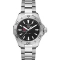 Texas A&M Men's TAG Heuer Steel Aquaracer with Black Dial - Image 2