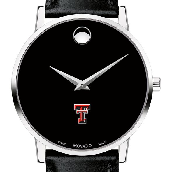 Texas Tech Men's Movado Museum with Leather Strap - Image 1