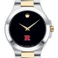 Rutgers Men's Movado Collection Two-Tone Watch with Black Dial - Image 1
