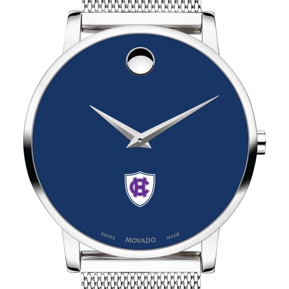 Holy Cross Men's Movado Museum with Blue Dial & Mesh Bracelet