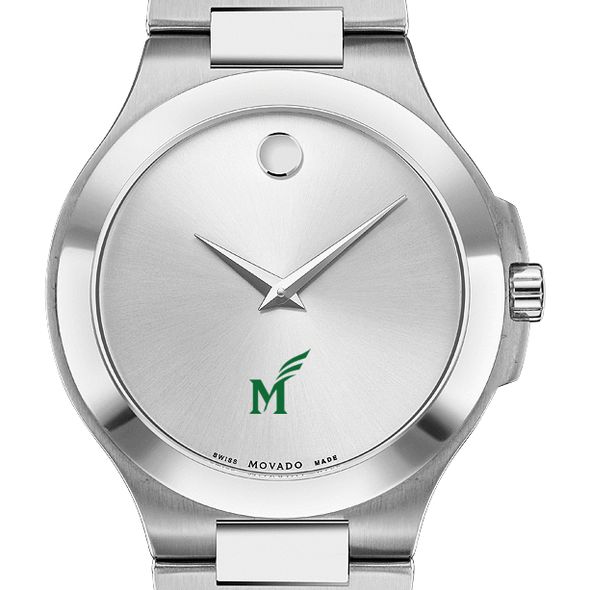 George Mason Men's Movado Collection Stainless Steel Watch with Silver Dial - Image 1