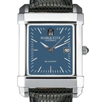 Marquette Men's Blue Quad Watch with Leather Strap