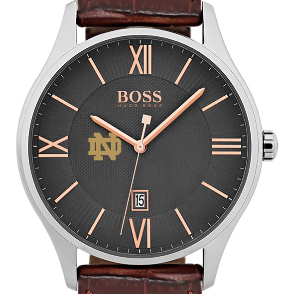 University Of Notre Dame Mens Boss Classic With Leather Strap From