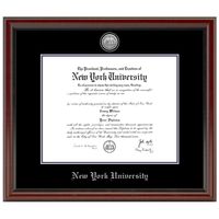 NYU Diploma Frame - Silver Medallion