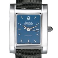Pittsburgh Women's Blue Quad Watch with Leather Strap
