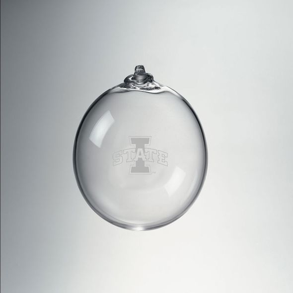 Iowa State Glass Ornament by Simon Pearce - Image 1