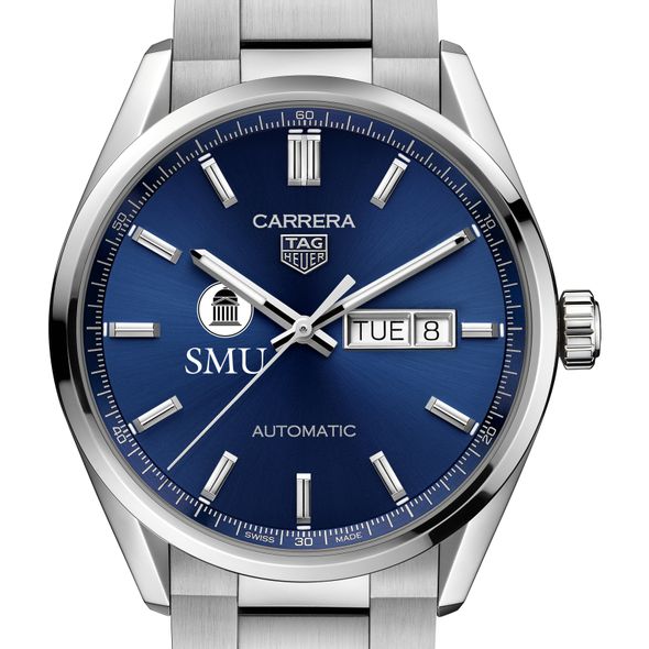 SMU Men's TAG Heuer Carrera with Blue Dial & Day-Date Window - Image 1