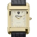 St. Thomas Men's Gold Quad with Leather Strap - Image 1