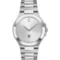 William & Mary Men's Movado Collection Stainless Steel Watch with Silver Dial - Image 2