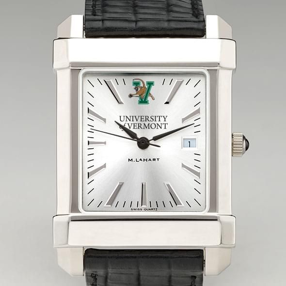 UVM Men's Collegiate Watch with Leather Strap - Image 1