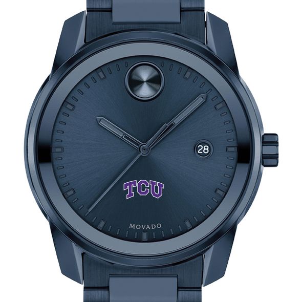 Texas Christian University Men's Movado BOLD Blue Ion with Date Window - Image 1