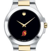 USC Men's Movado Collection Two-Tone Watch with Black Dial