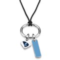 Citadel Silk Necklace with Enamel Charm & Sterling Silver Tag - Image 2