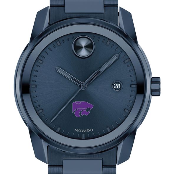 Kansas State University Men's Movado BOLD Blue Ion with Date Window