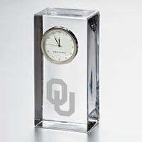 Oklahoma Tall Glass Desk Clock by Simon Pearce