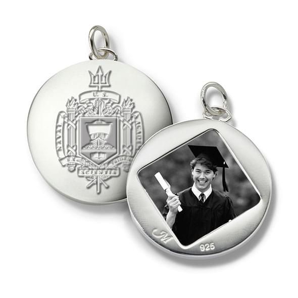 Naval Academy Monica Rich Kosann Round Charm in Silver