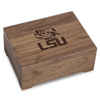 Louisiana State University Solid Walnut Desk Box