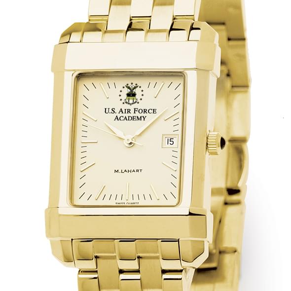 USAFA Men's Gold Quad Watch with Bracelet