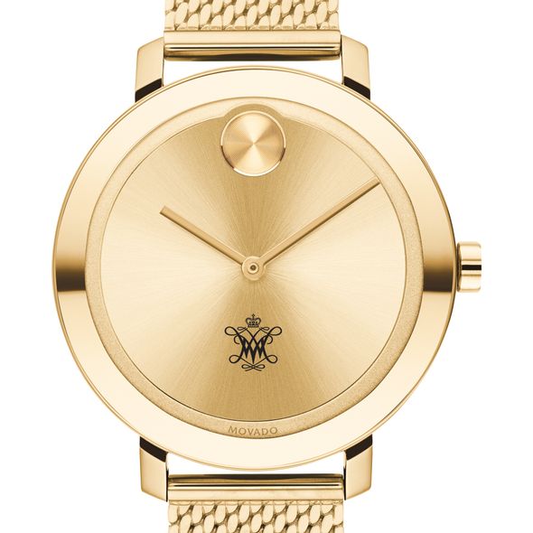 William & Mary Women's Movado Bold Gold with Mesh Bracelet - Image 1