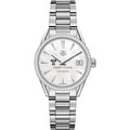 click to view Trinity College Women's TAG Heuer Steel Carrera with MOP Dial & Diamond Bezel - Image 2