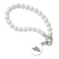 Purdue University Pearl Bracelet with Sterling Silver Charm - Image 1