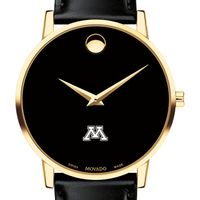 Minnesota Men's Movado Gold Museum Classic Leather