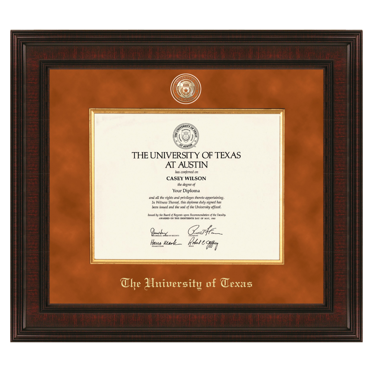 Texas Excelsior Diploma Frame