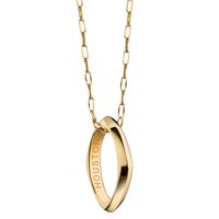 Houston Monica Rich Kosann Poesy Ring Necklace in Gold