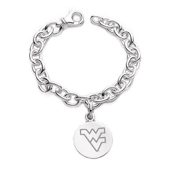 West Virginia University Sterling Silver Charm Bracelet - Image 1