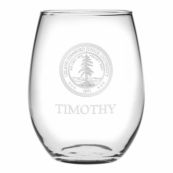 Stanford Stemless Wine Glasses Made in the USA - Set of 4 - Image 1