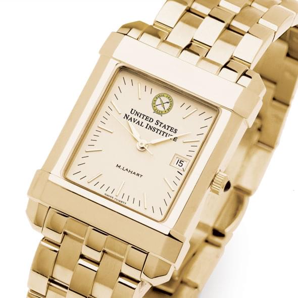 USNI Men's Gold Quad Watch with Bracelet