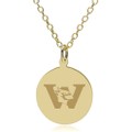 Wesleyan 18K Gold Pendant & Chain - Image 1