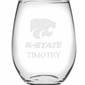 Kansas State Stemless Wine Glasses Made in the USA - Set of 4 - Image 2