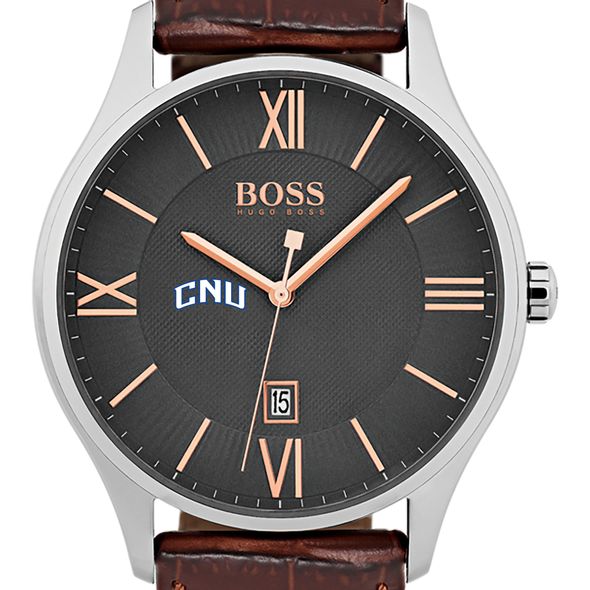 Christopher Newport University Men's BOSS Classic with Leather Strap from M.LaHart