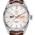 click to view MIT Men's TAG Heuer Day/Date Carrera with Silver Dial & Strap - Image 1