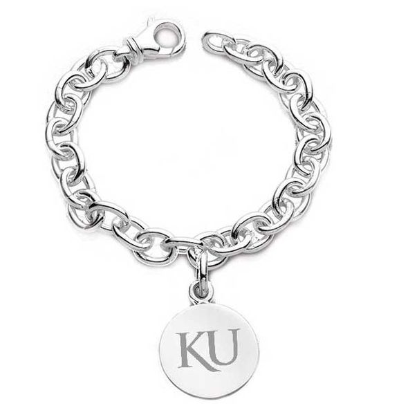 University of Kansas Sterling Silver Charm Bracelet - Image 1