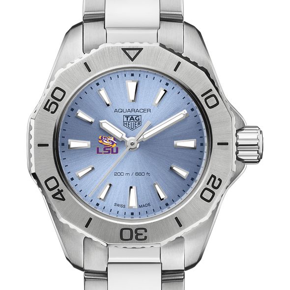 LSU Women's TAG Heuer Steel Aquaracer with Blue Sunray Dial - Image 1