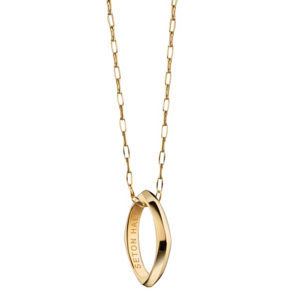 Seton Hall Monica Rich Kosann Poesy Ring Necklace in Gold - Image 1