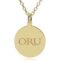 Oral Roberts 18K Gold Pendant & Chain