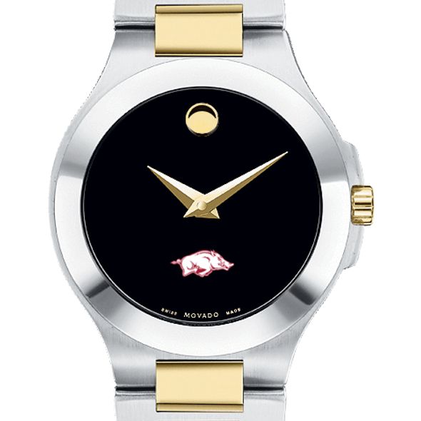 Arkansas Women's Movado Collection Two-Tone Watch with Black Dial - Image 1