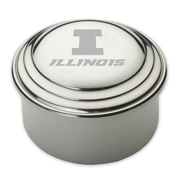 University of Illinois Pewter Keepsake Box - Image 1