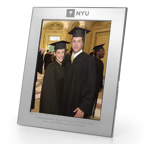 NYU Polished Pewter 8x10 Picture Frame - Image 1