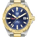 click to view St. John's Men's TAG Heuer Automatic Two-Tone Aquaracer with Blue Dial - Image 1