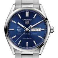 USCGA Men's TAG Heuer Carrera with Blue Dial & Day-Date Window